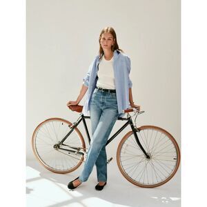 Alex Mill The Carla High Rise Straight Jean In Vintage Light Wash 30